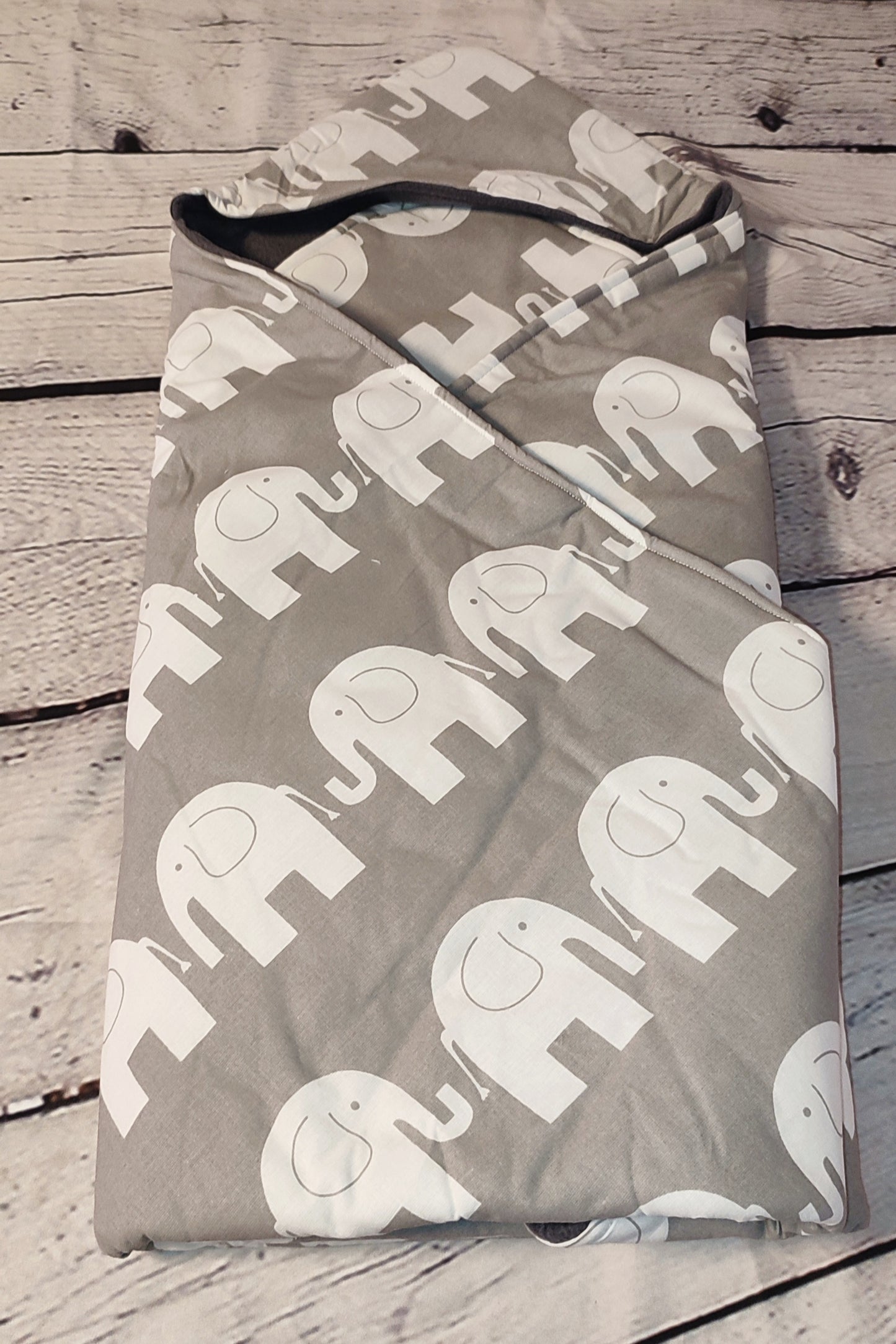 Grey Elephant - 0-6m - Baby Snug Wrap Blanket