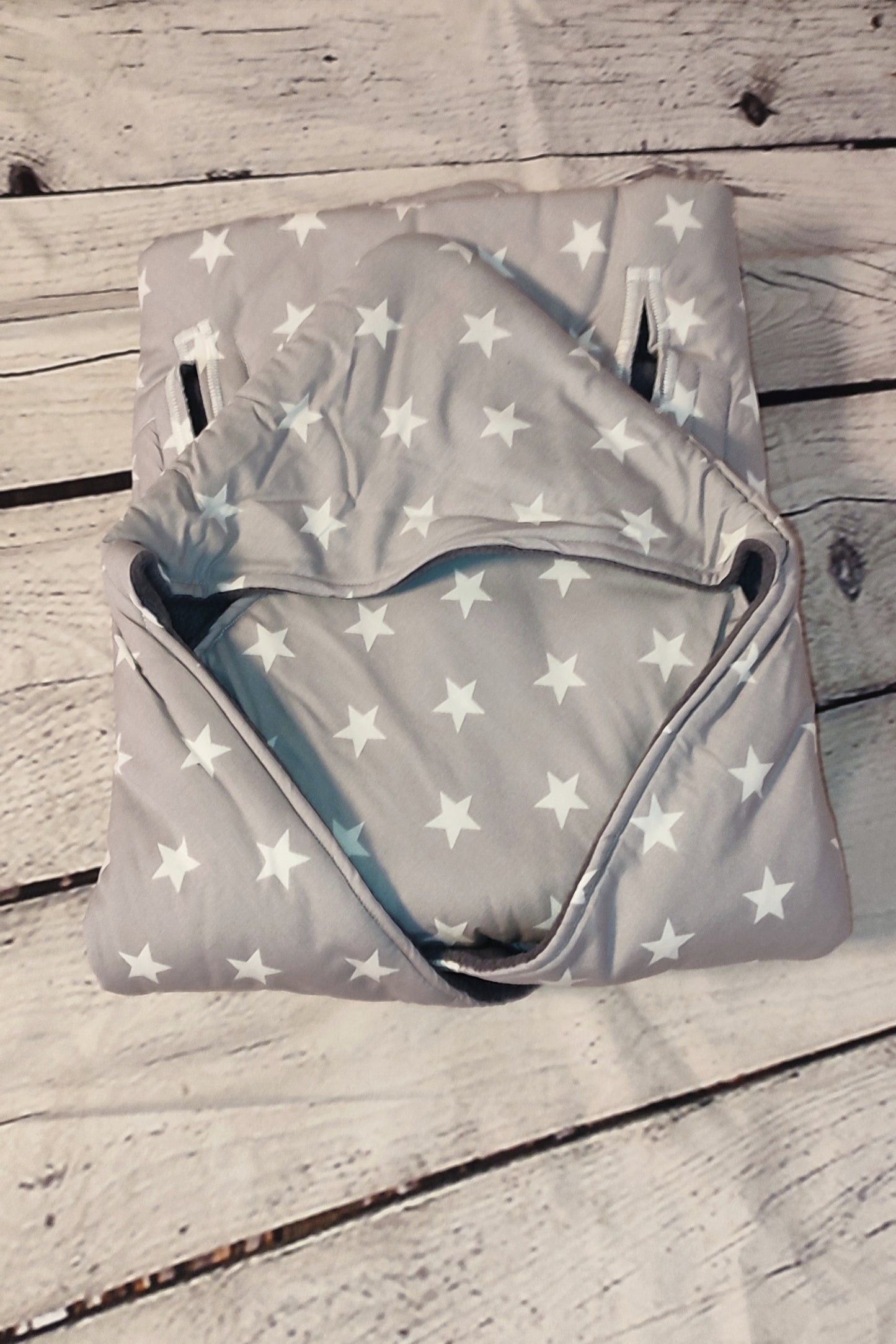 Grey Stars - 0-6m - Baby Snug Wrap Blanket